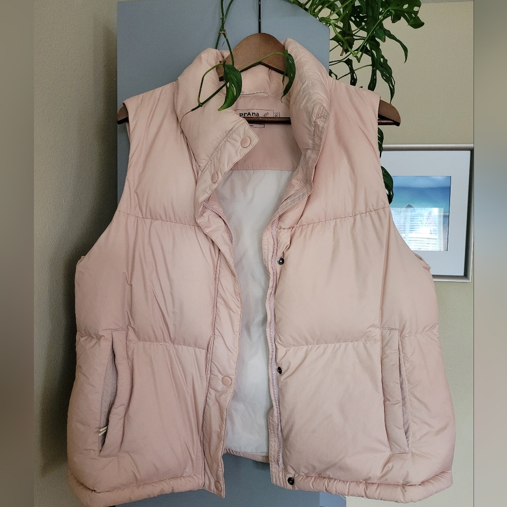 Prana Hellebore Women's Pink Down Puffer Vest M